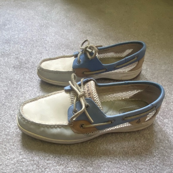 Blue and beige sperry's shoes top-sider - Picture 3 of 4